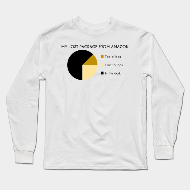 My Lost Package From Amazon Pie Chart Long Sleeve T-Shirt by inotyler